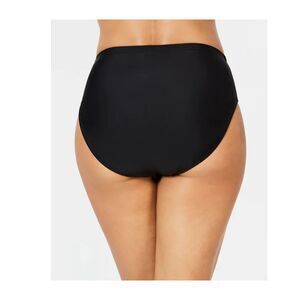 BECCA ETC Womens Plus Size Captured High Waist Black Bikini Bottom Size 1X 10291